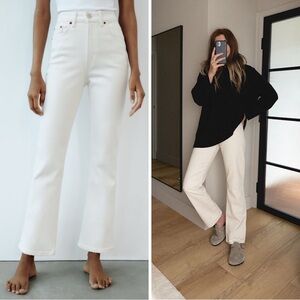 Zara Ecru Stove Pipe Jeans